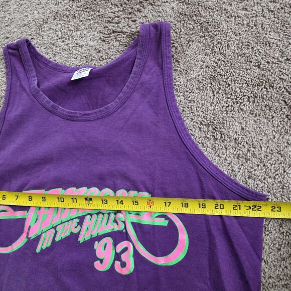 Vintage 1993 Jamboree In The Hills Country Music Festival Tank Top Mens XL Neon - Picture 7 of 8